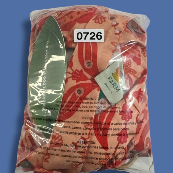 Farm Rio Womens Jaipur Floral Romper Size Medium NWT Red Orange *read * - Picture 12 of 12